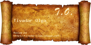 Tivadar Olga névjegykártya